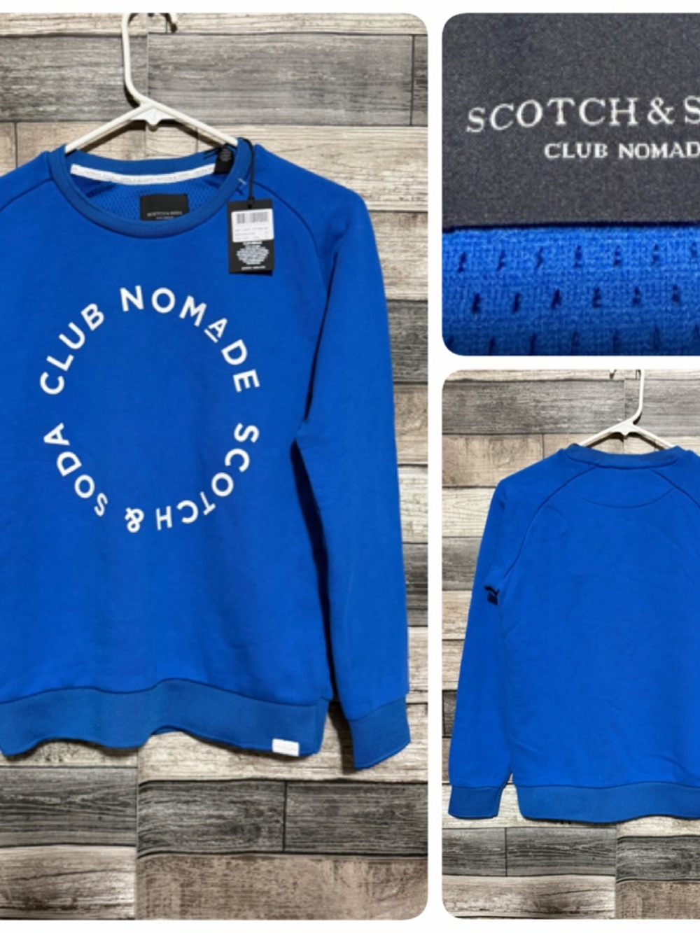 Scotch & Soda Club Nomade Sweatshirt Size 12 Blue Pullover